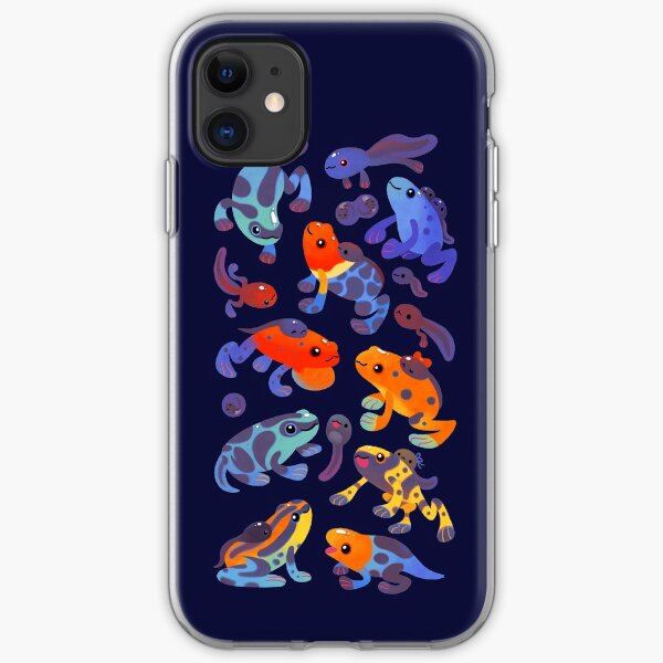 Poison dart frogs - dark iPhone Soft Case