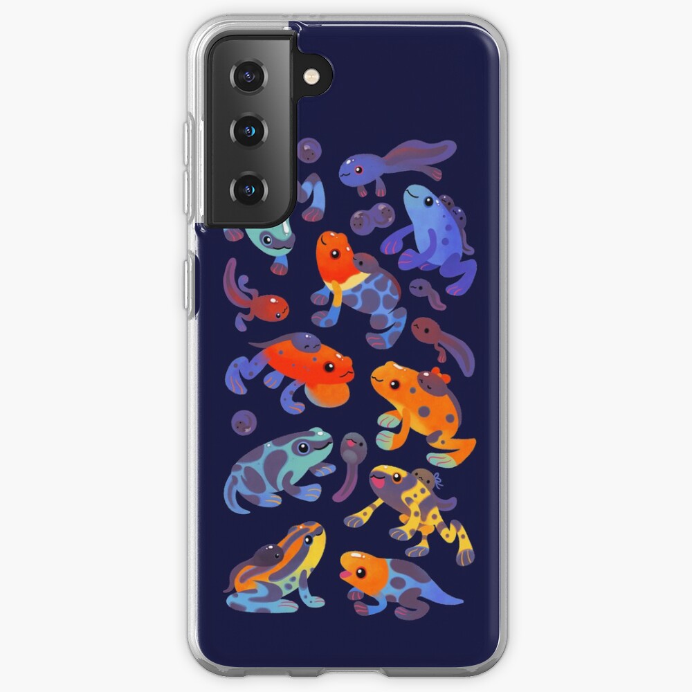 Poison dart frogs - dark Samsung Galaxy Phone Case
