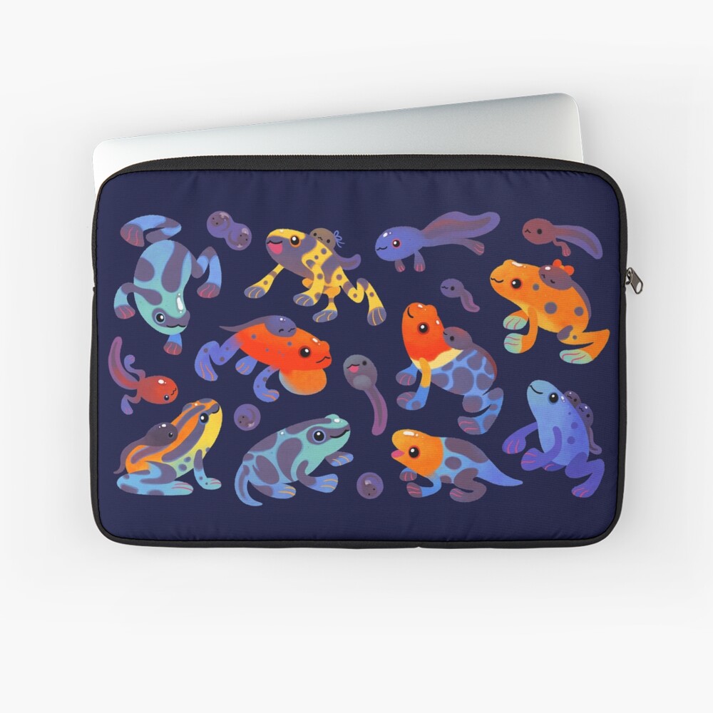 Poison dart frogs - dark Laptop Sleeve