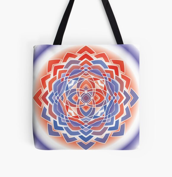 red and blue makes.... All Over Print Tote Bag