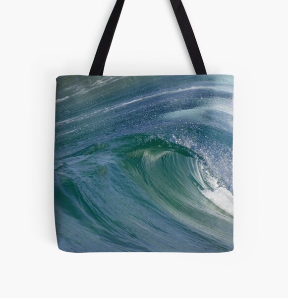 Curvaceous Water All Over Print Tote Bag