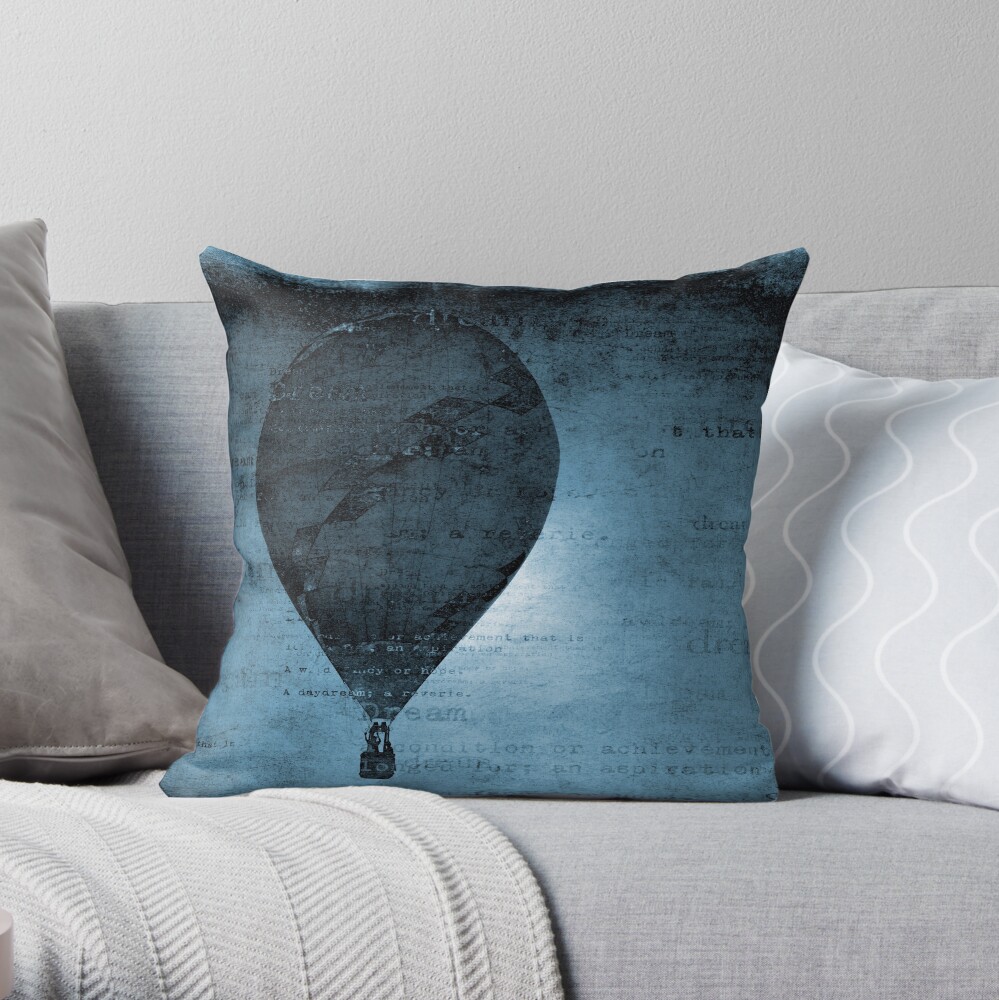 Flying in a Blue Dream Throw Pillow