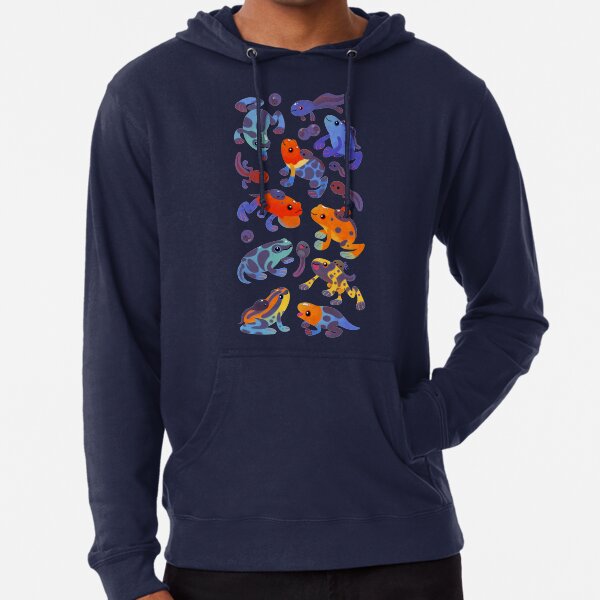 Poison dart frogs - dark Lightweight Hoodie