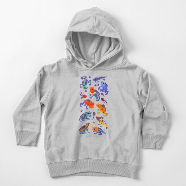 Poison dart frogs - dark Toddler Pullover Hoodie
