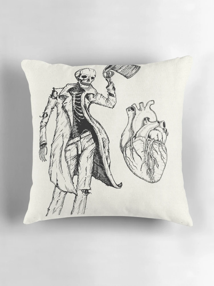 Thumbnail 3 of 4, Pillow, "Frightened Rabbit" designed and sold by chrisstringer.