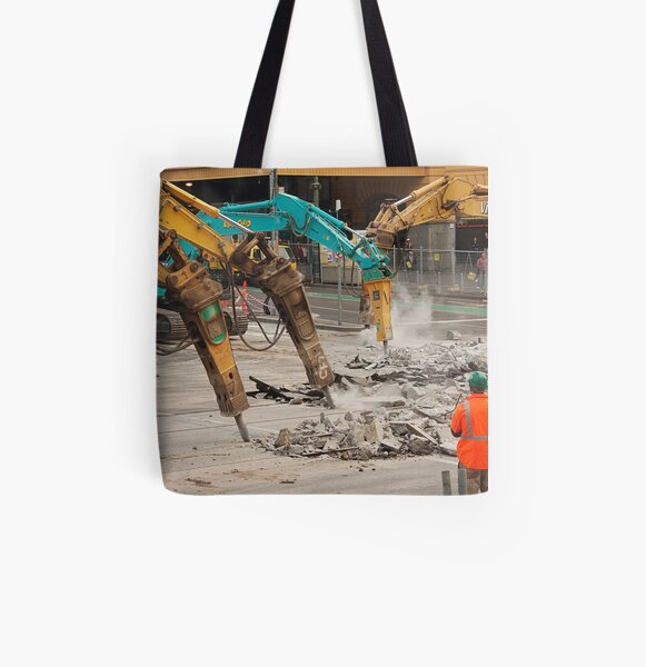 Construction Zone All Over Print Tote Bag