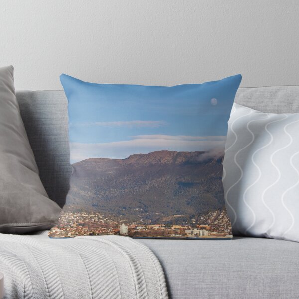 Hobart and Mount Wellington, Tasmania Throw Pillow