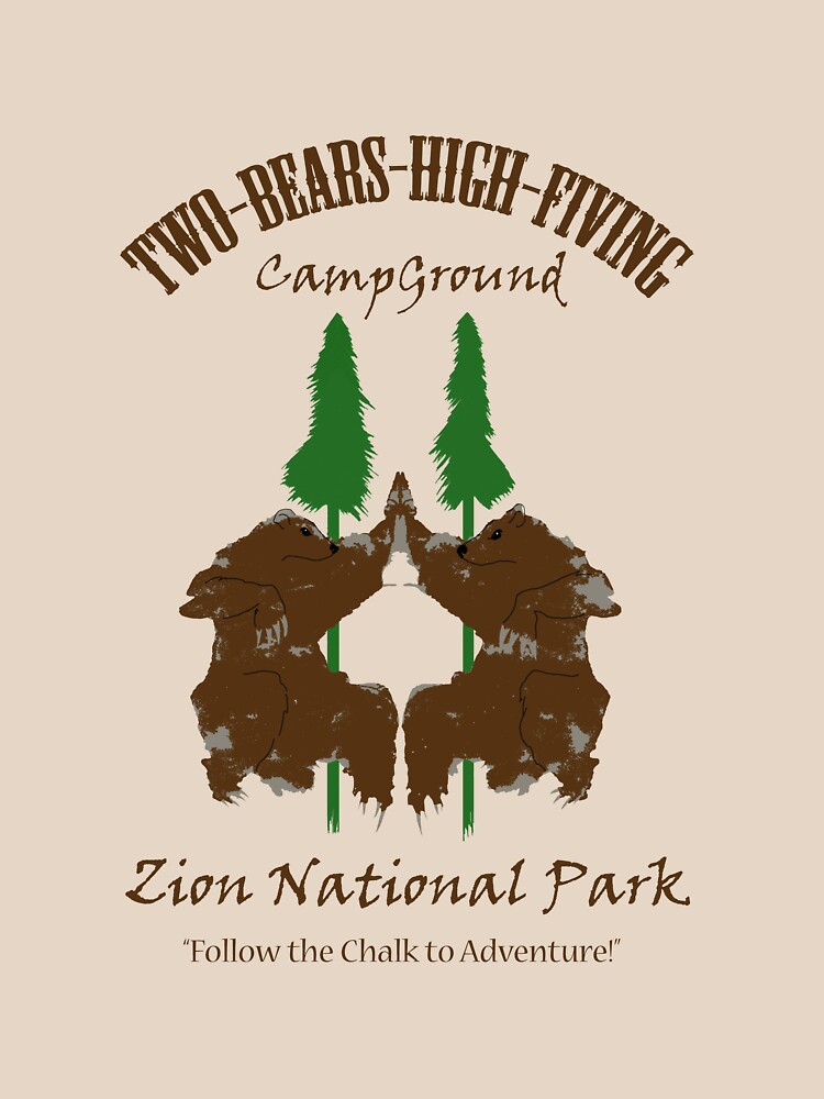 Two-Bears High Fiving Campground by Zombiepan