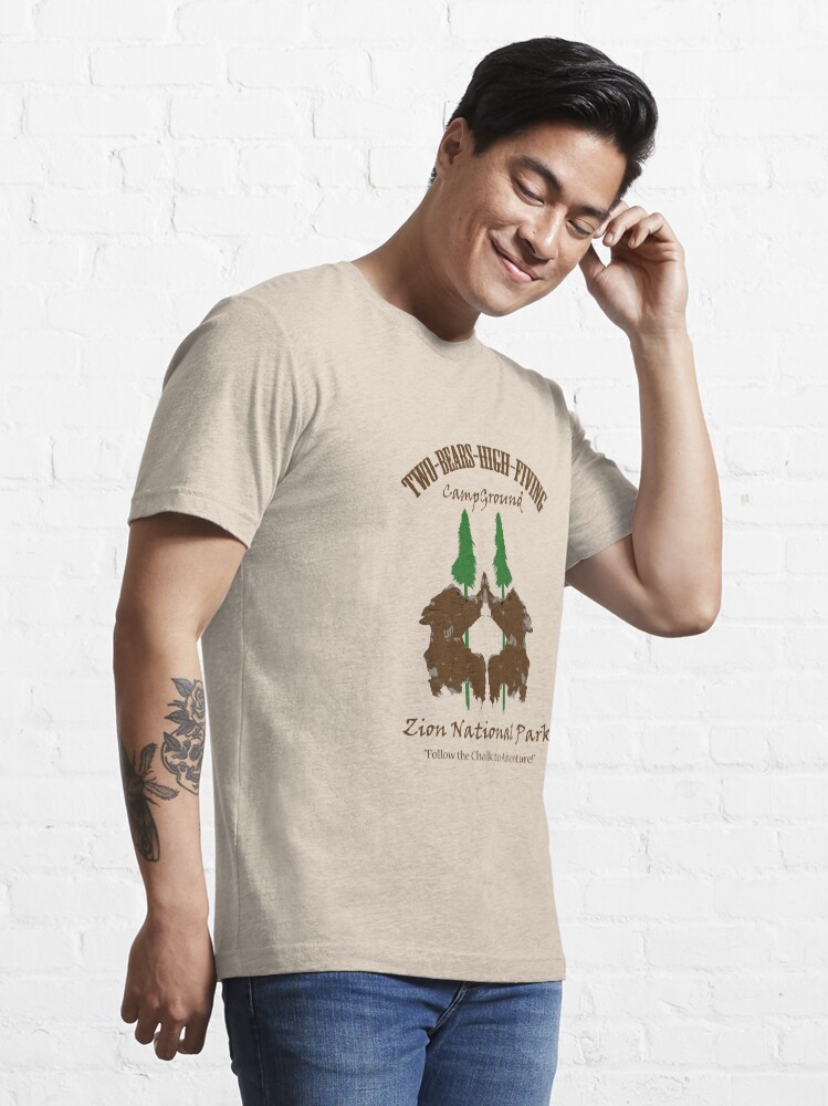 Alternate view of Two-Bears High Fiving Campground Essential T-Shirt