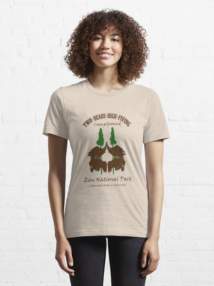 Alternate view of Two-Bears High Fiving Campground Essential T-Shirt