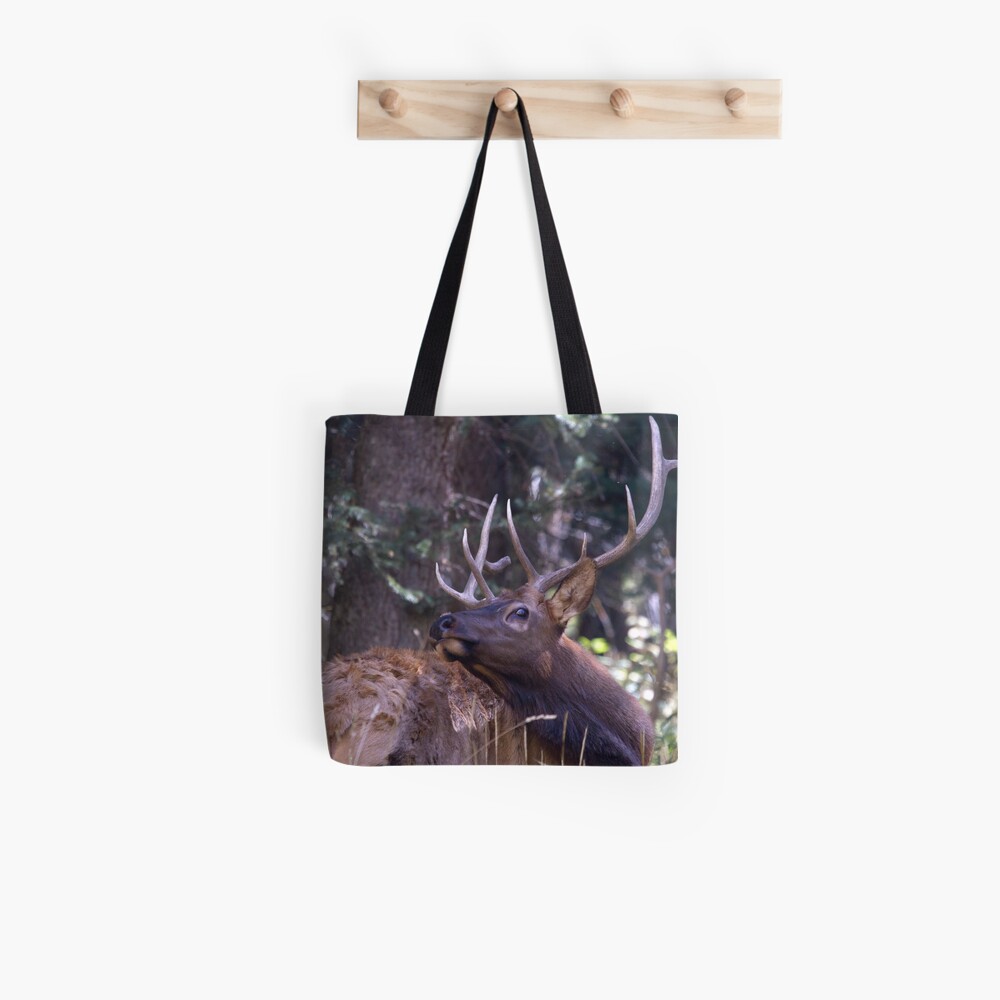 Elk Twisting Stare Tote Bag