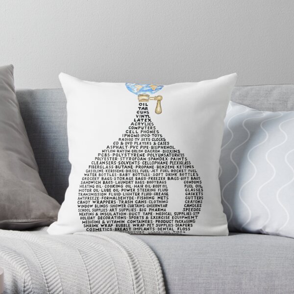 Oil Drop Throw Pillow