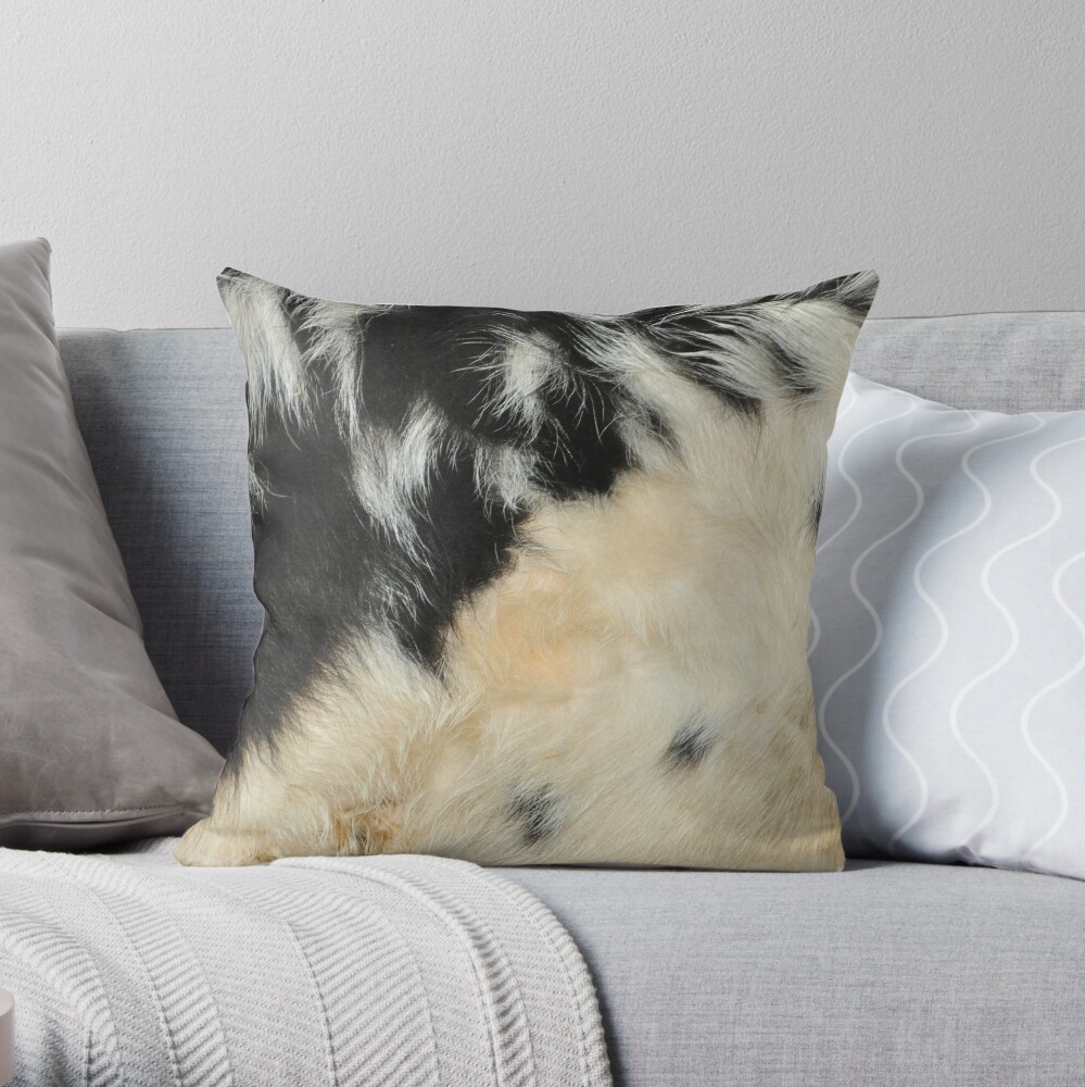 "Cowhide" Throw Pillow by jbravo46 | Redbubble