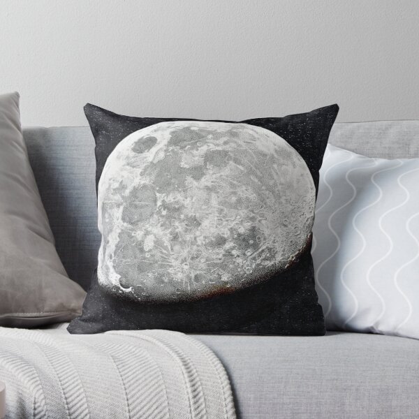 Gibbous Moon Throw Pillow