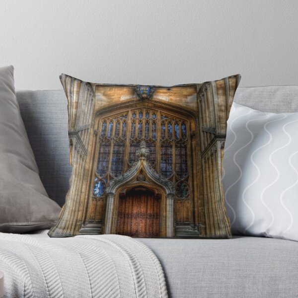 Bodleian Library Door Throw Pillow