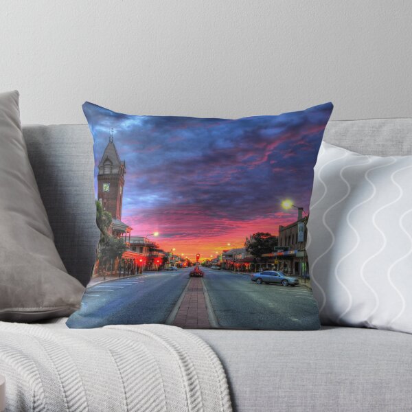Main Street Sunrise Throw Pillow