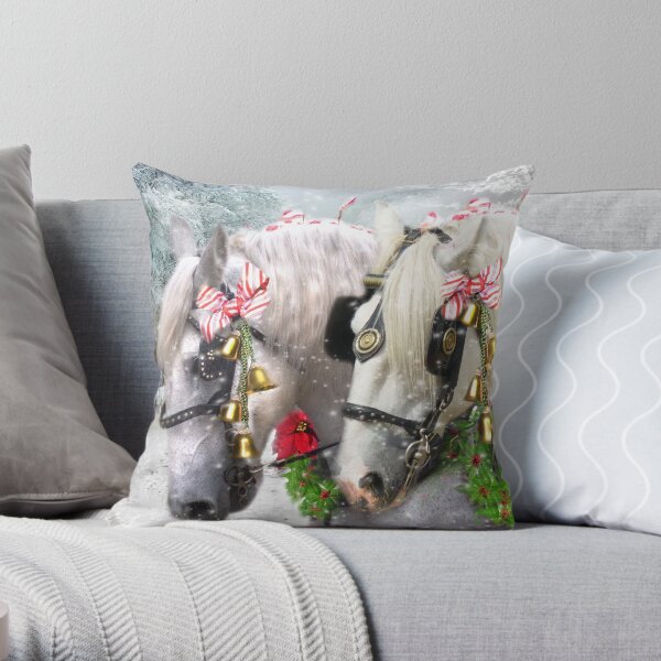 Jingle Horse Throw Pillow