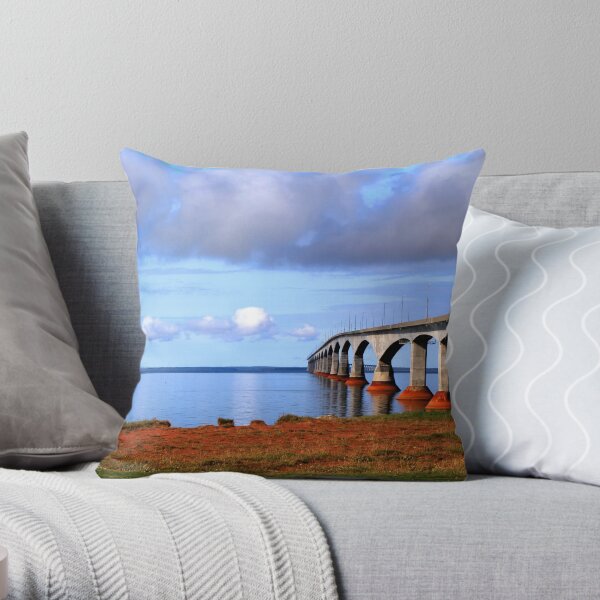 Confederation Bridge 2 - PEI to New Brunswick Throw Pillow