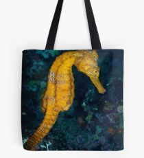 Sea horse (Hippocampus) underwater view Tote Bag