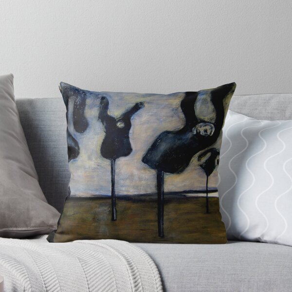the family who forgot to talk Throw Pillow