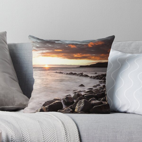 The Setting Sun - Kimmeridge Throw Pillow