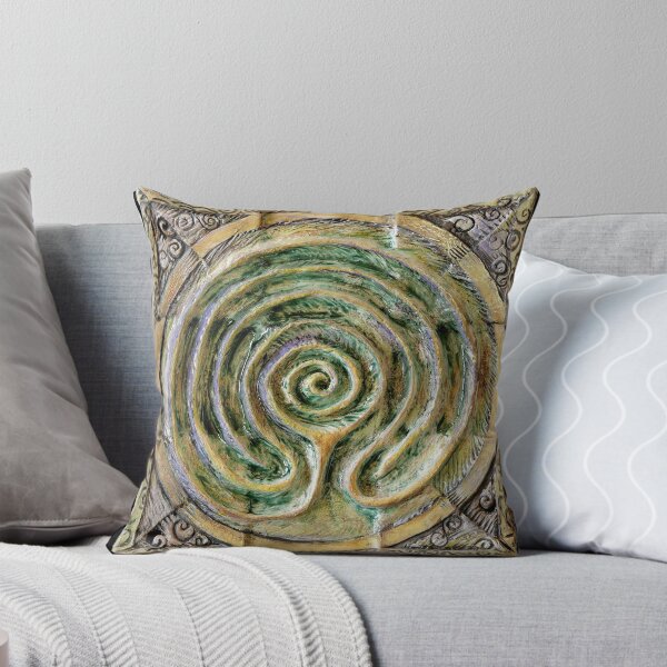 Spiral nine: toward center Throw Pillow