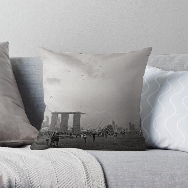 Day of the Kites - Singapore Throw Pillow