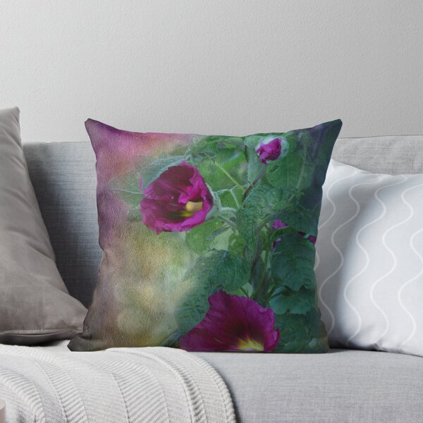 Aperçu de l'œuvre " Late Afternoon Hollyhocks " créée et vendue par Melinda Stewart Page.
