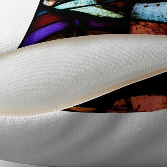 Alternate view of Stained Glass in Coventry Cathedral Throw Pillow