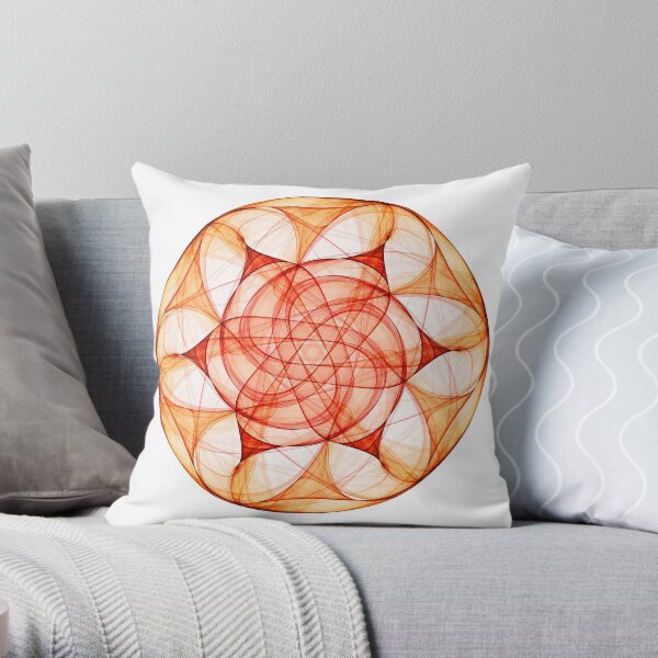 Wheel of Fire Throw Pillow