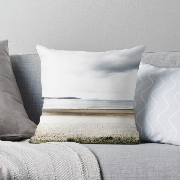 on the beach Throw Pillow