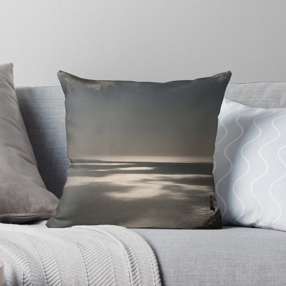 Beachy Head lighthouse Throw Pillow