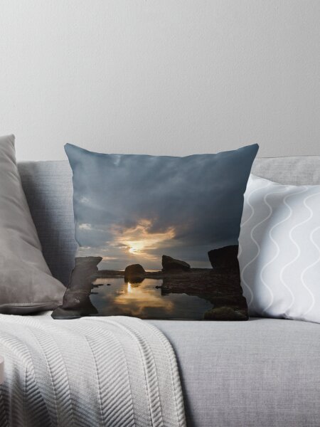 Marino Rocks Sunset Throw Pillow