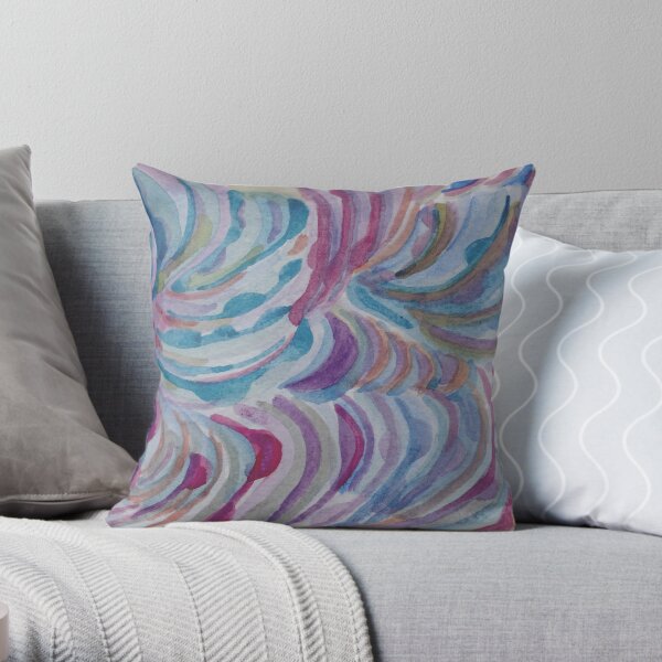 Colored Commas Throw Pillow