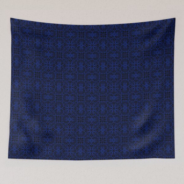 Item preview, Flowers Made Of Seeds - Blue On Black designed and sold by Blenderbeetle.