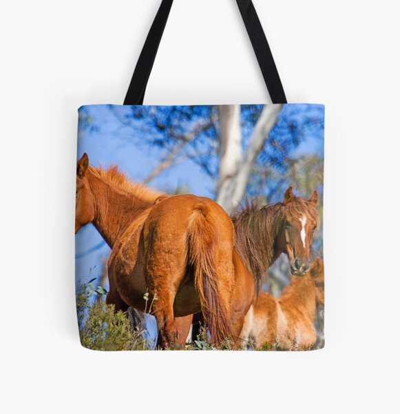 Brumbies in Kosciuszko National Park All Over Print Tote Bag
