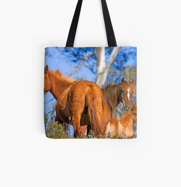 Brumbies in Kosciuszko National Park All Over Print Tote Bag