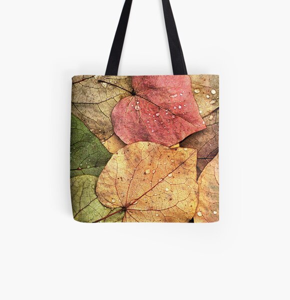Redbud Leaves All Over Print Tote Bag