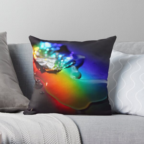 Rainbolic - Experimental Prism Photograph #15 Throw Pillow