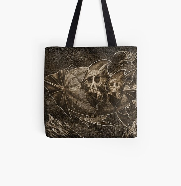 Mountain Temple All Over Print Tote Bag
