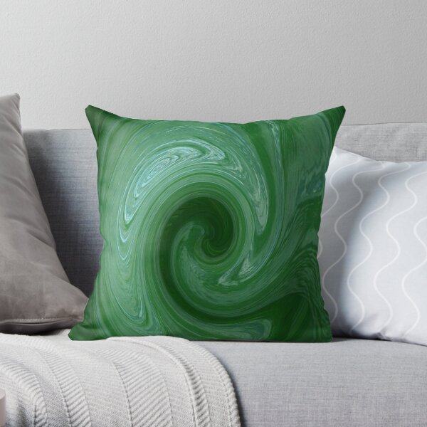 Aqua Verde Throw Pillow