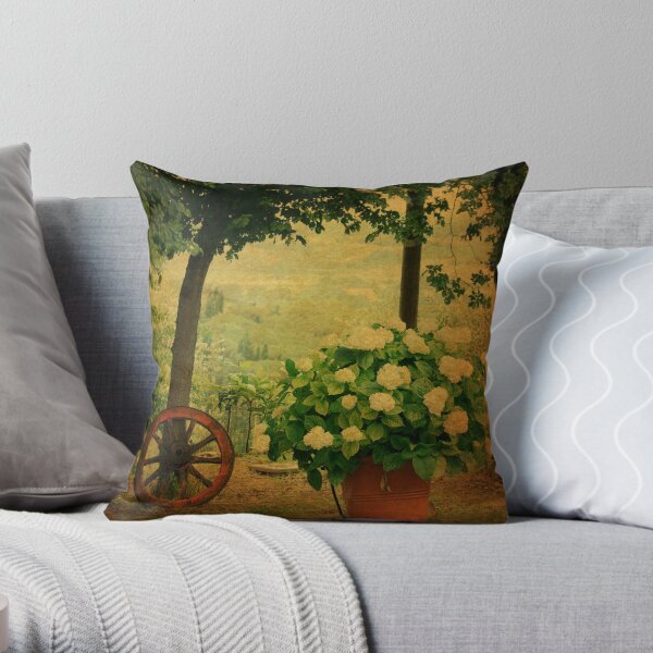 Springtime in Tuscany Throw Pillow
