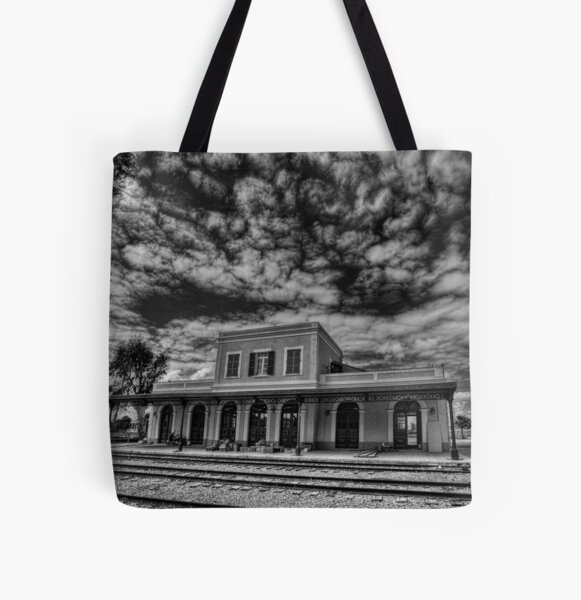 at the haunted station house All Over Print Tote Bag