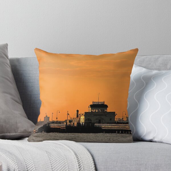Item preview, Sunset over St Kilda pier kiosk designed and sold by kitkat73.