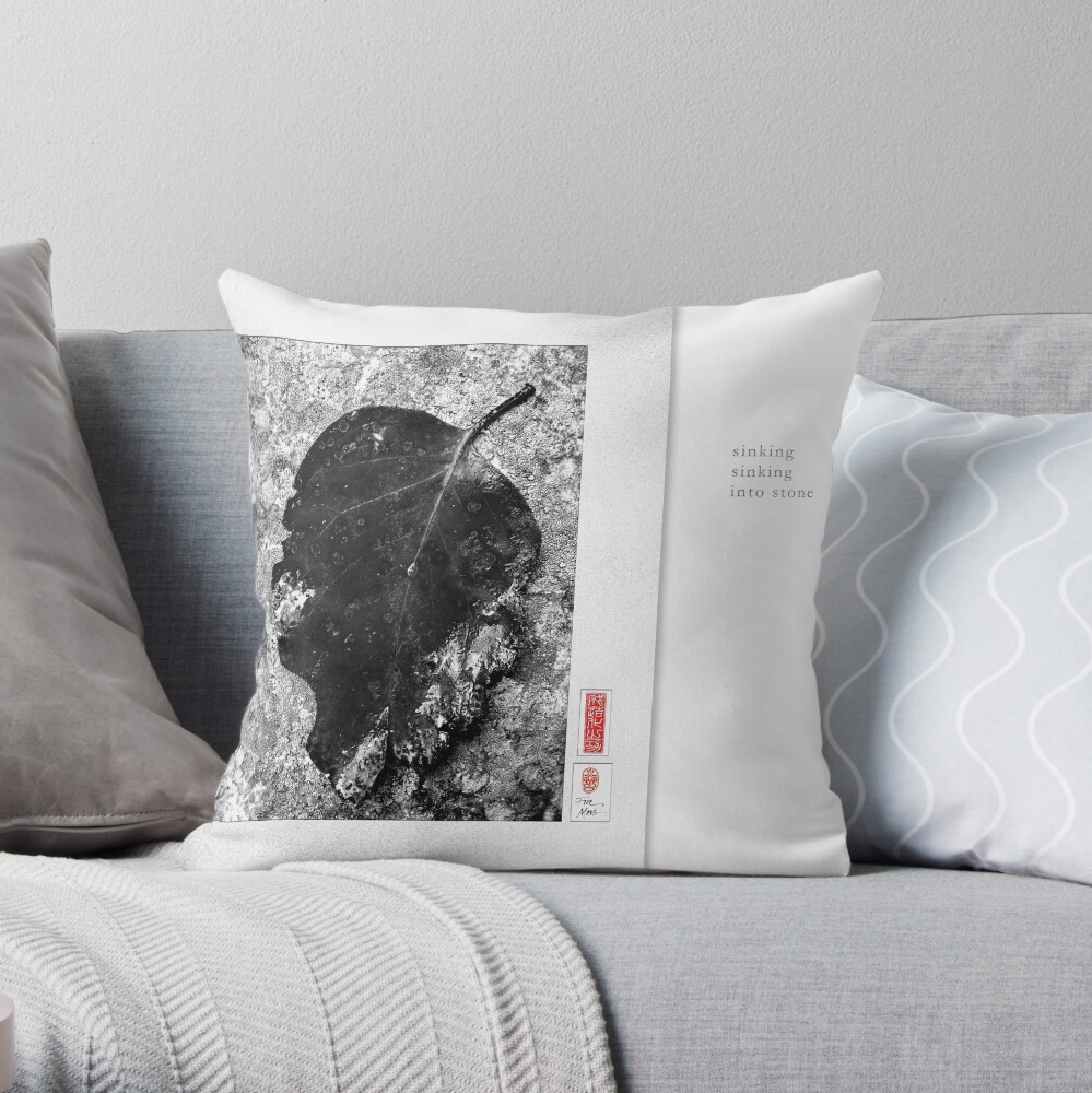 Mindfulness In Monochrome - Sinking Throw Pillow