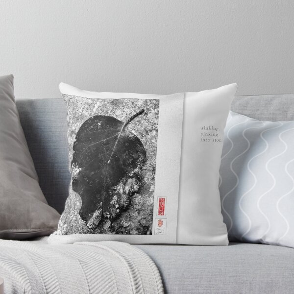 Mindfulness In Monochrome - Sinking Throw Pillow