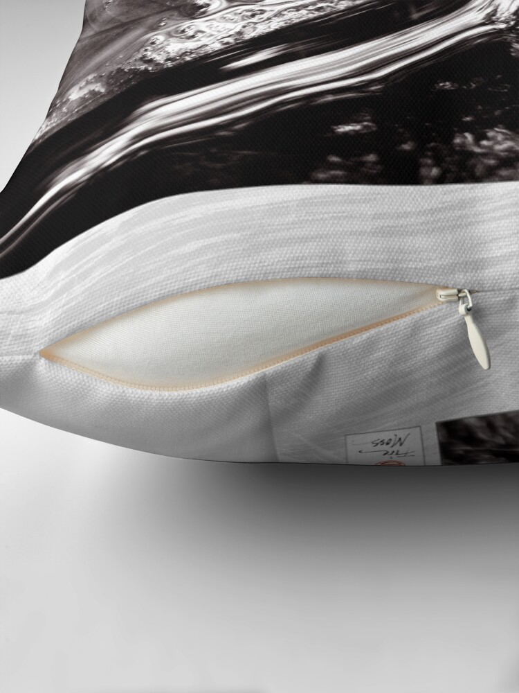 Thumbnail 2 of 4, Pillow, Mindfulness In Monochrome - Slipping designed and sold by ronmoss.