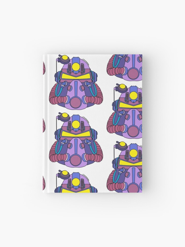 Fallout 76 Power Armor Helmet Design T 51 Hardcover Journal By Tunnelsnakefool Redbubble