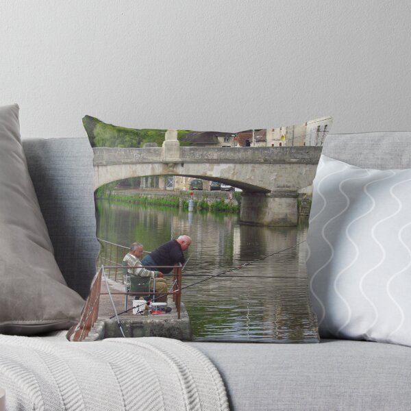 Item preview, Burgundy - Fishermen on the Nivernais Canal designed and sold by Maureen Keogh.
