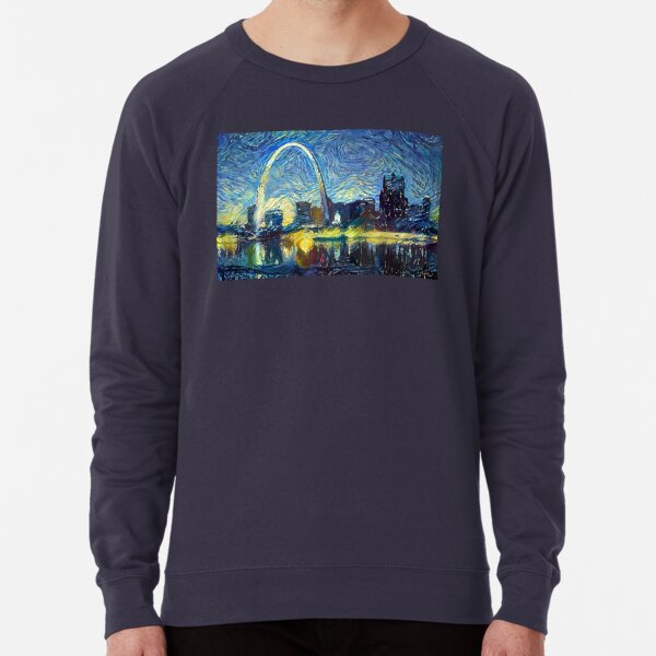 St. louis city st louis blues st louis cardinals st louis battlehawks  skyline water reflection shirt, hoodie, longsleeve tee, sweater